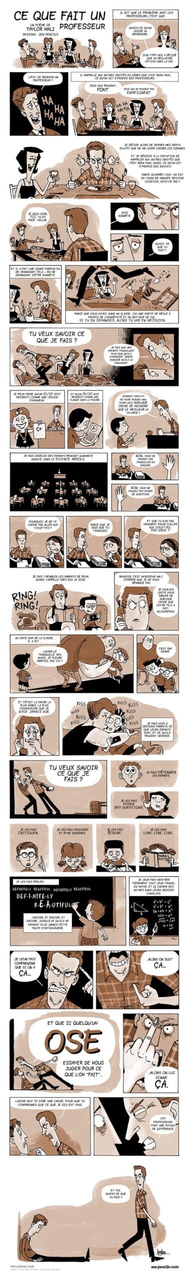 « Professor&rsquo;s Work »: Un magnifique travail d&rsquo;un enseignant qui en a assez des clichés …