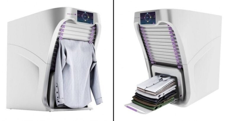 Le rêve de tout le monde: enfin, une machine qui peut sécher, repasser et plier le linge. .