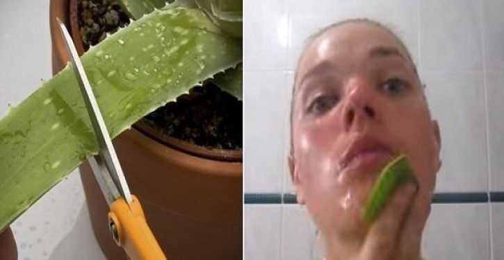 Elle a frotté de l&rsquo;aloe vera sur son visage. Ce qui se passe en 15 minutes vous surprendra